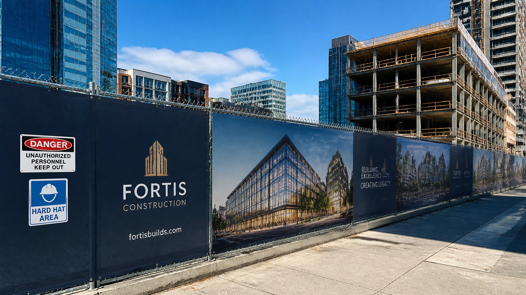 Commercial printing example for Construction Site Signs: Safety, Branding, and What You Need to Know