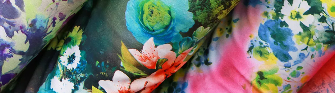 Vibrant textile rolls illustrating high-detail production